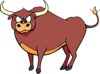 Angry Crosseyed Bull Clip Art